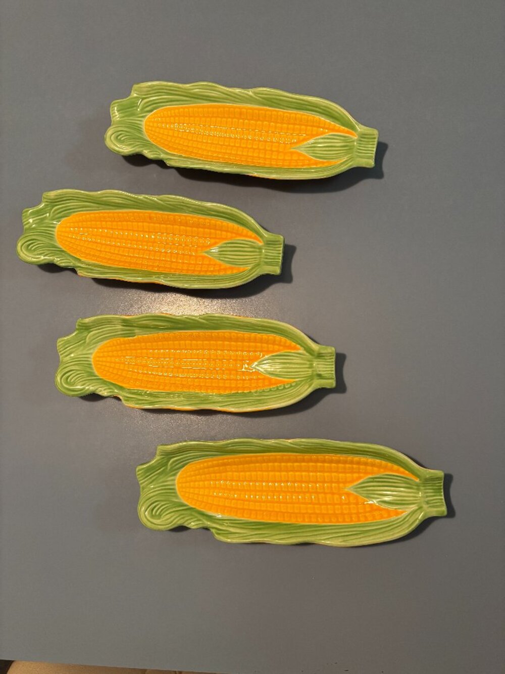 Vintage Ear of Corn on the Cob Serving Dishes/Plates Holders